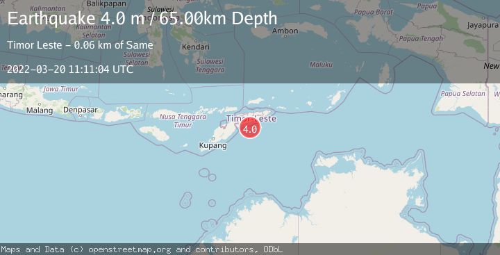 Map of EAST TIMOR REGION