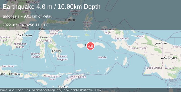 Map of SERAM, INDONESIA