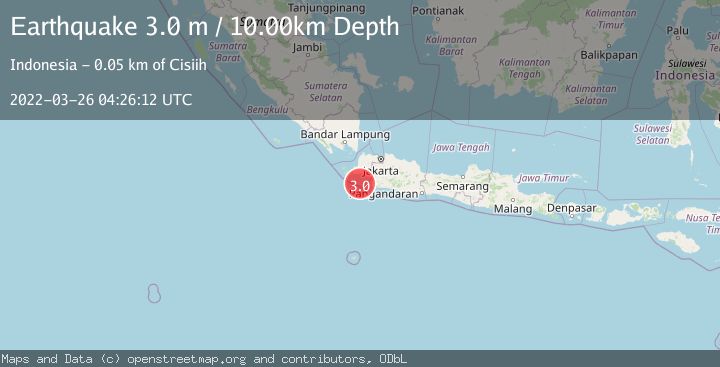 Map of JAVA, INDONESIA