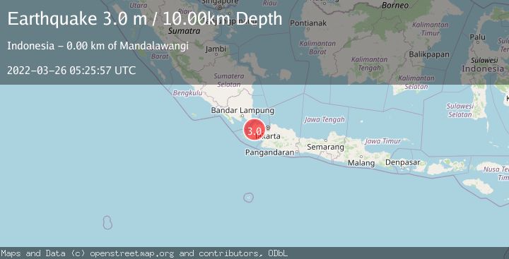 Map of JAVA, INDONESIA