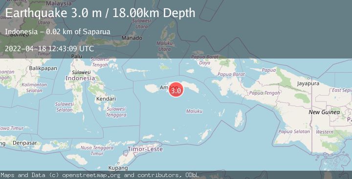 Map of SERAM, INDONESIA