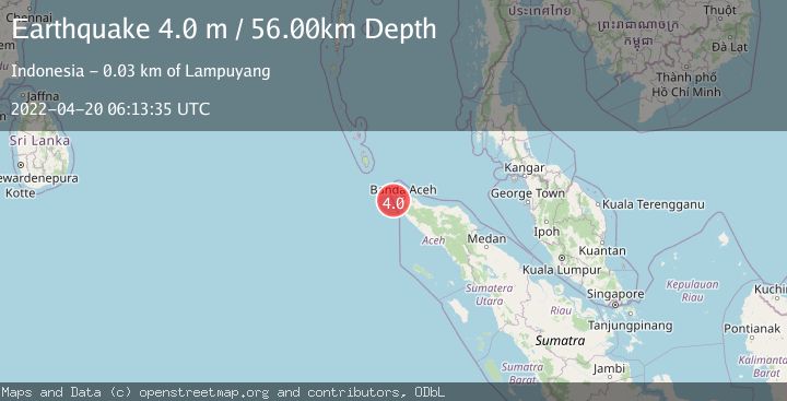 Map of NORTHERN SUMATRA, INDONESIA