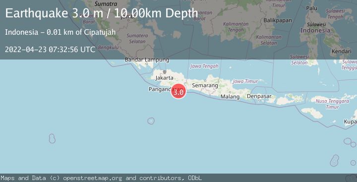 Map of JAVA, INDONESIA