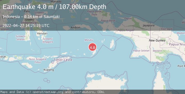 Map of KEP. TANIMBAR REGION, INDONESIA