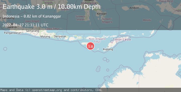 Map of SUMBA REGION, INDONESIA