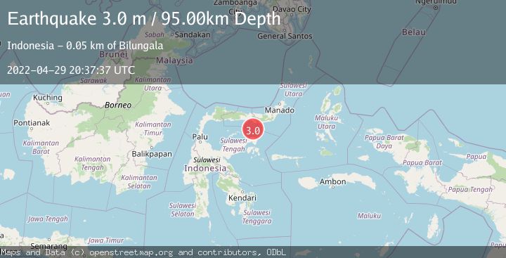 Map of SULAWESI, INDONESIA
