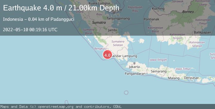 Map of SOUTHERN SUMATRA, INDONESIA