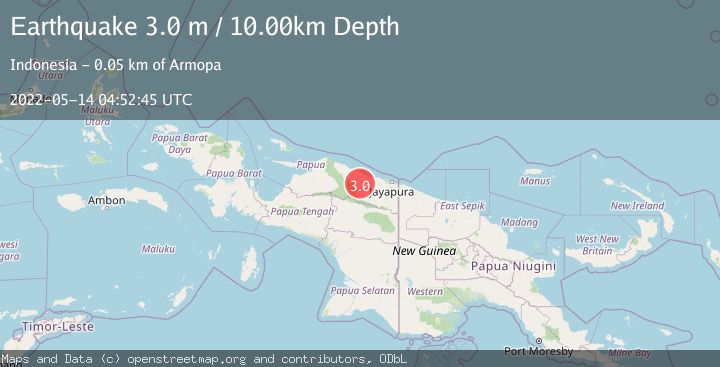 Map of NEAR N COAST OF PAPUA, INDONESIA