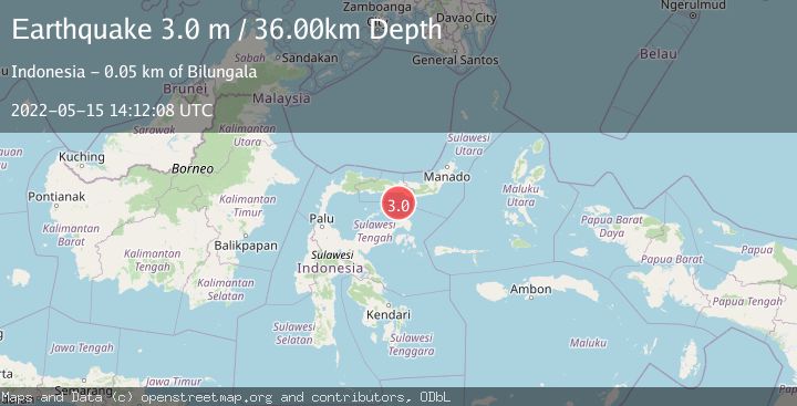 Map of MINAHASA, SULAWESI, INDONESIA