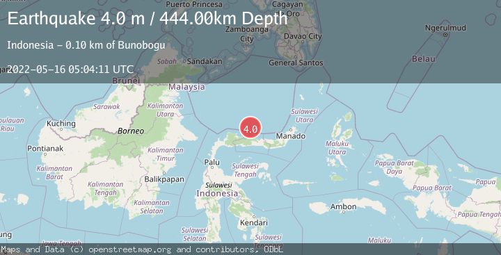Map of MINAHASA, SULAWESI, INDONESIA