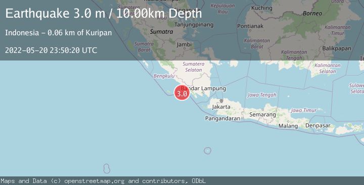 Map of SOUTHERN SUMATRA, INDONESIA