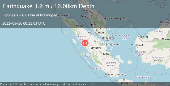 Map of NORTHERN SUMATRA, INDONESIA
