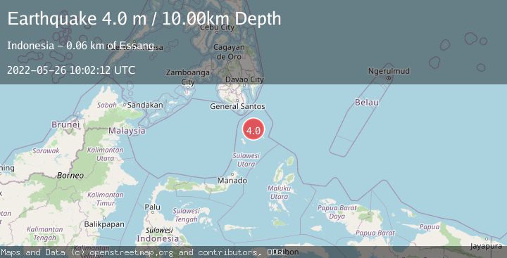 Map of KEPULAUAN TALAUD, INDONESIA