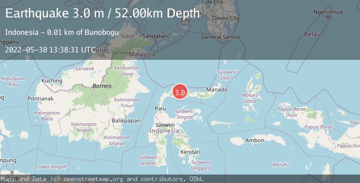 Map of MINAHASA, SULAWESI, INDONESIA