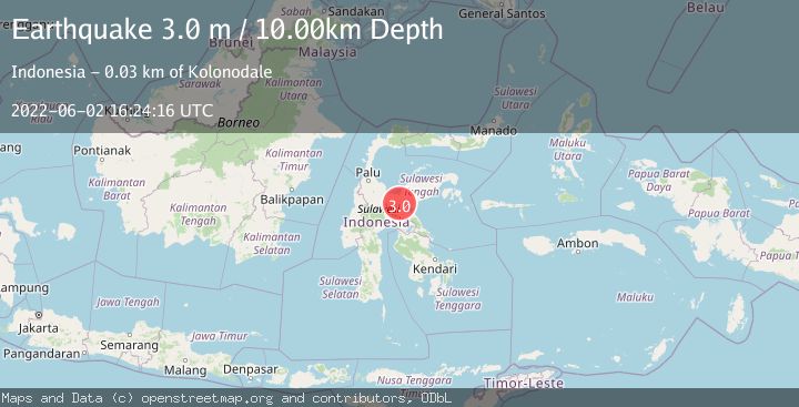 Map of SULAWESI, INDONESIA
