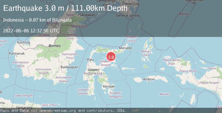 Map of SULAWESI, INDONESIA