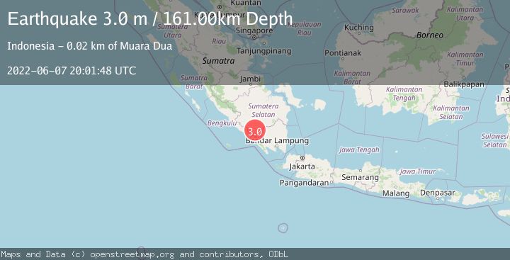 Map of SOUTHERN SUMATRA, INDONESIA
