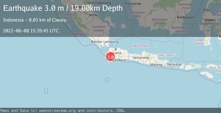 Map of JAVA, INDONESIA