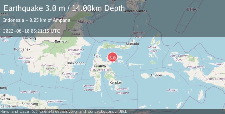 Map of SULAWESI, INDONESIA