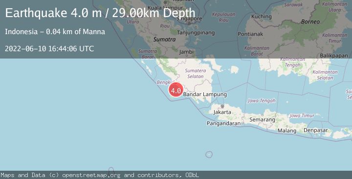 Map of SOUTHERN SUMATRA, INDONESIA