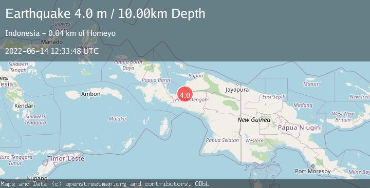Map of PAPUA, INDONESIA