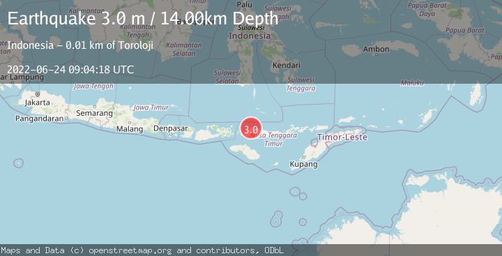 Map of FLORES REGION, INDONESIA