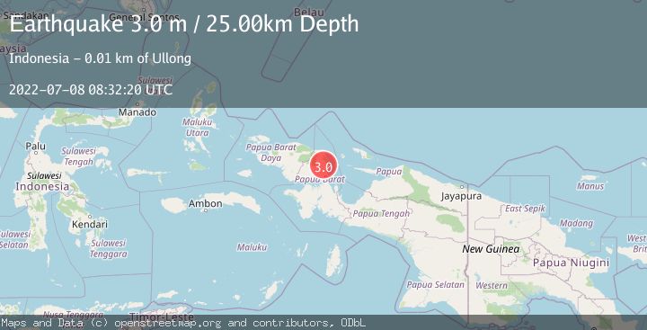 Map of PAPUA, INDONESIA