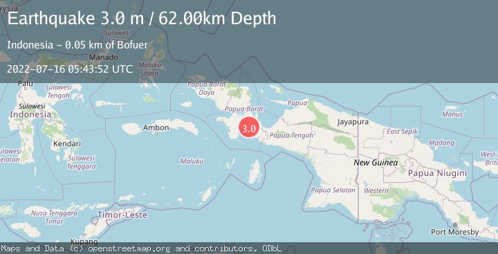 Map of PAPUA, INDONESIA