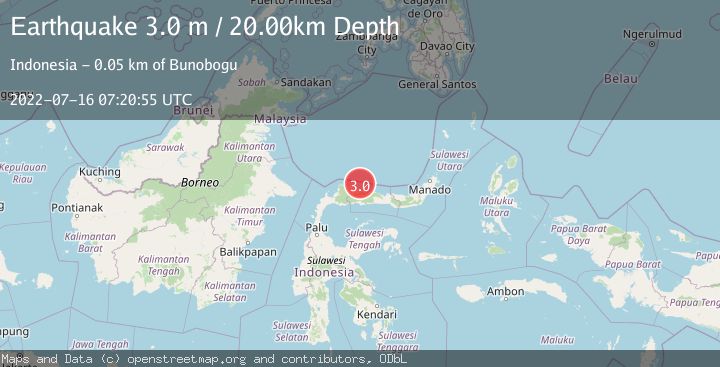 Map of MINAHASA, SULAWESI, INDONESIA