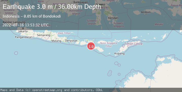 Map of SUMBAWA REGION, INDONESIA