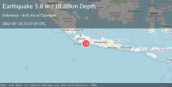 Map of JAVA, INDONESIA