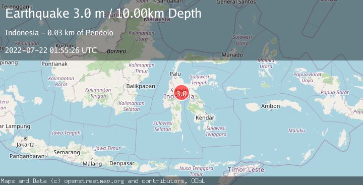 Map of SULAWESI, INDONESIA