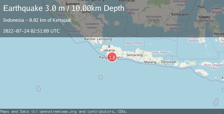 Map of JAVA, INDONESIA