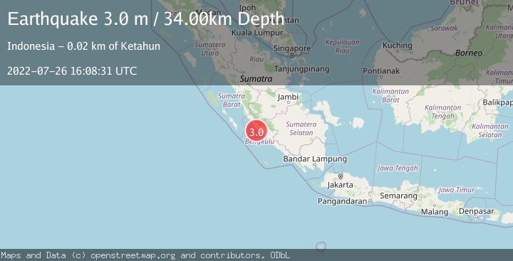 Map of SOUTHERN SUMATRA, INDONESIA