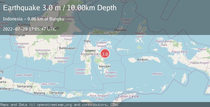 Map of SULAWESI, INDONESIA