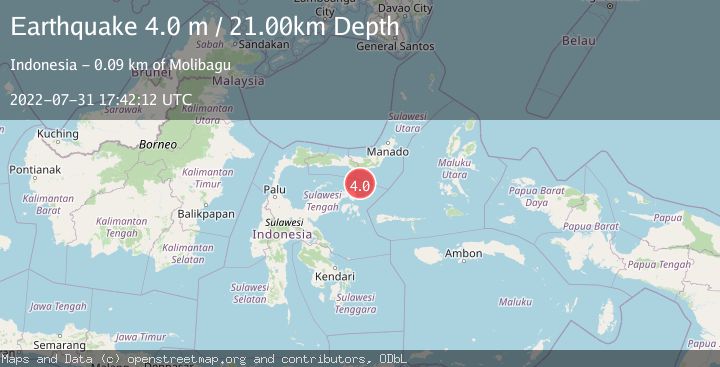 Map of SULAWESI, INDONESIA
