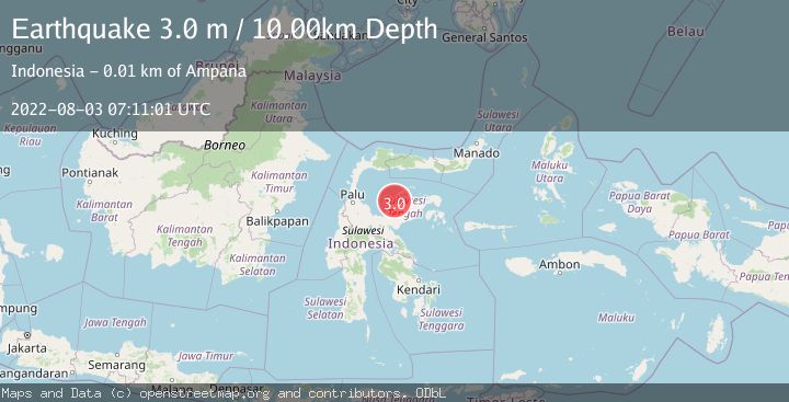 Map of SULAWESI, INDONESIA