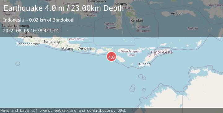 Map of SUMBAWA REGION, INDONESIA