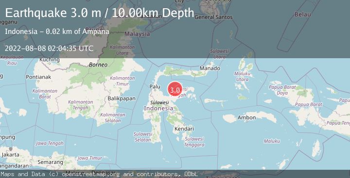 Map of SULAWESI, INDONESIA