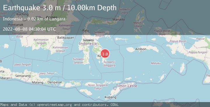 Map of SULAWESI, INDONESIA