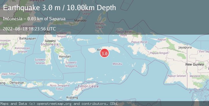 Map of SERAM, INDONESIA