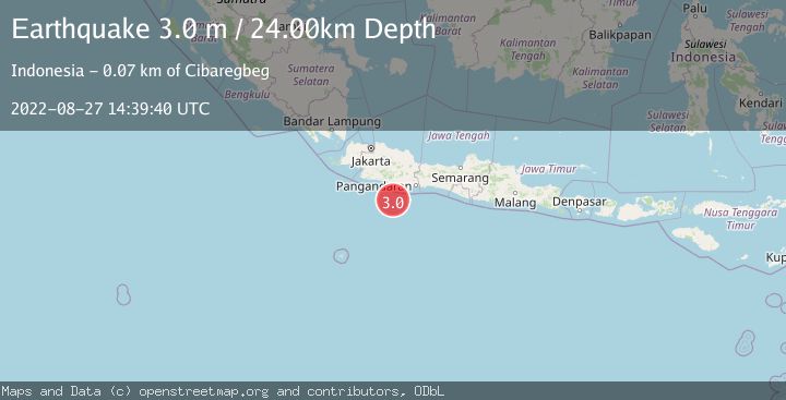 Map of JAVA, INDONESIA