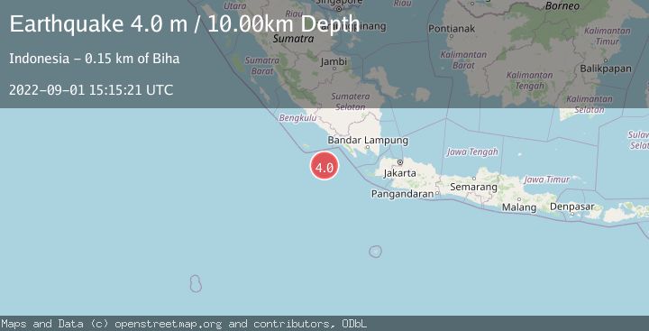 Map of SOUTHWEST OF SUMATRA, INDONESIA