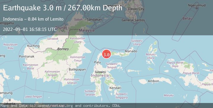 Map of MINAHASA, SULAWESI, INDONESIA
