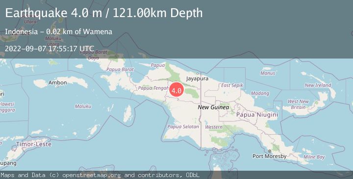 Map of PAPUA, INDONESIA