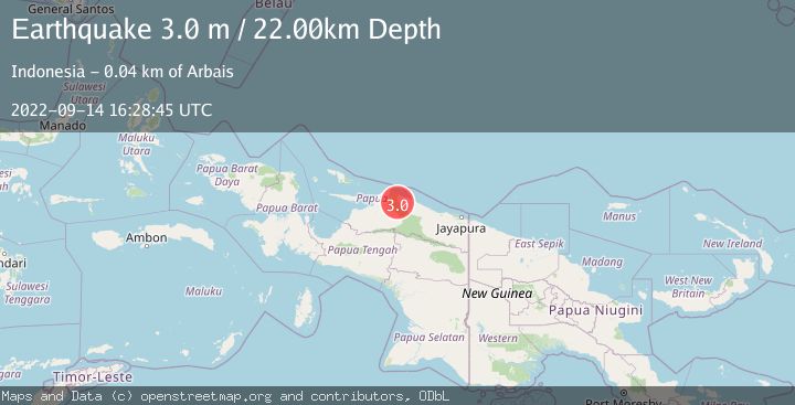 Map of NEAR N COAST OF PAPUA, INDONESIA