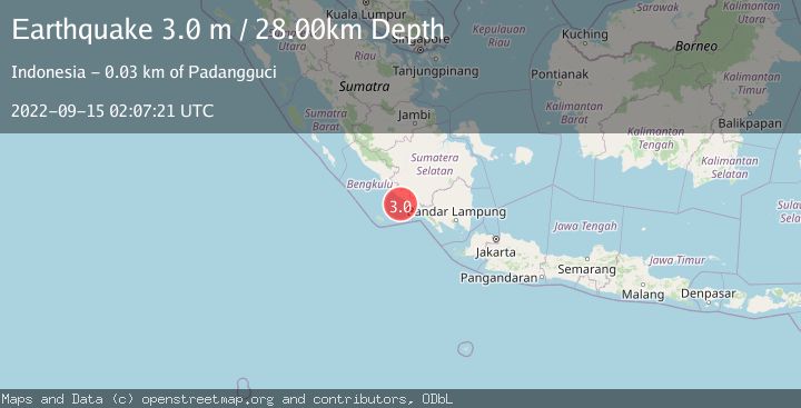 Map of SOUTHERN SUMATRA, INDONESIA