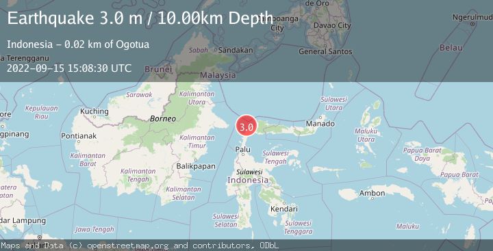 Map of MINAHASA, SULAWESI, INDONESIA