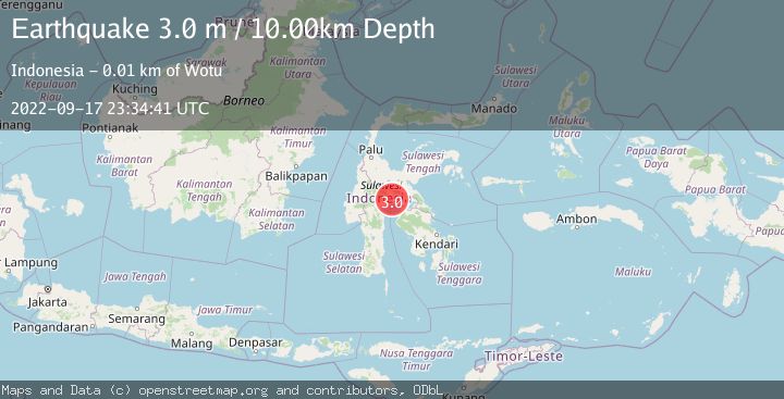 Map of SULAWESI, INDONESIA