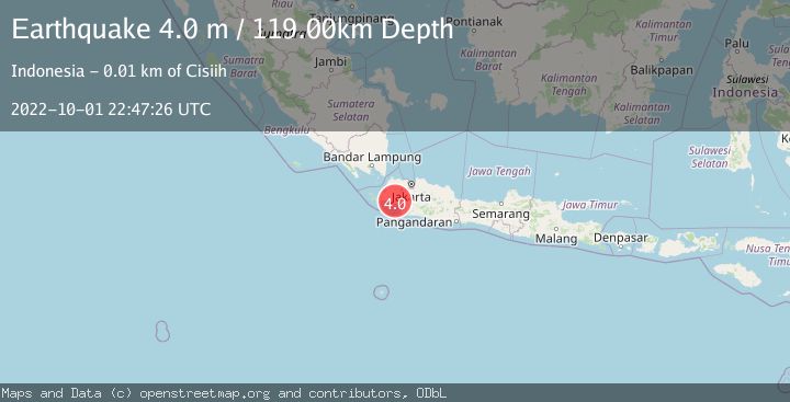 Map of JAVA, INDONESIA